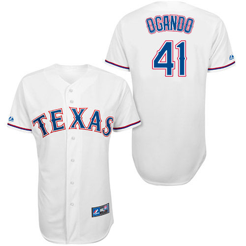 Alexi Ogando #41 Youth Baseball Jersey-Texas Rangers Authentic Home White Cool Base MLB Jersey